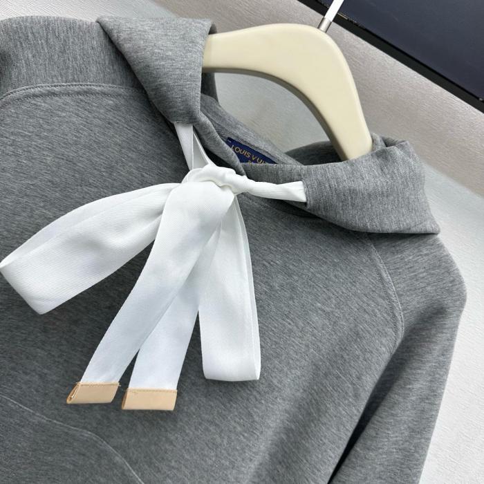 LOUIS VUITTON Sweatshirts Women's Gray Hooded Non Detachable Moderate Other