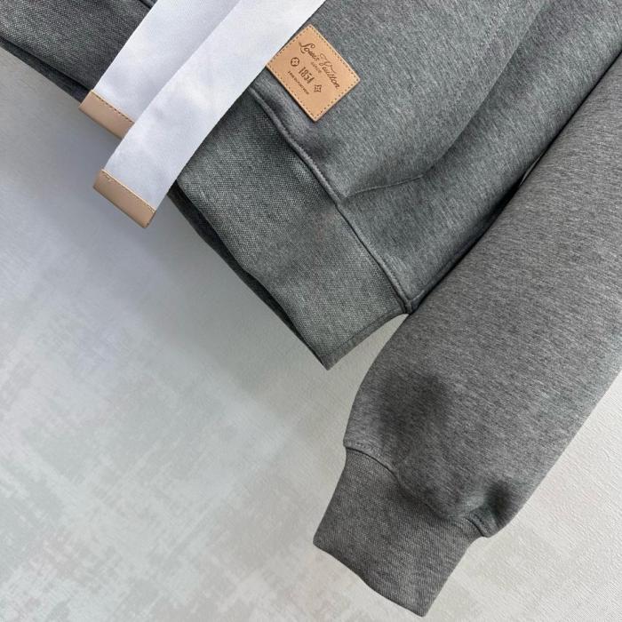 LOUIS VUITTON Sweatshirts Women's Gray Hooded Non Detachable Moderate Other