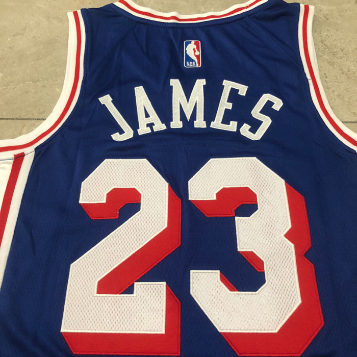 Nike Philadelphia 76ers Basketball Jerseys Unisex Royal Blue V Neck Moderate