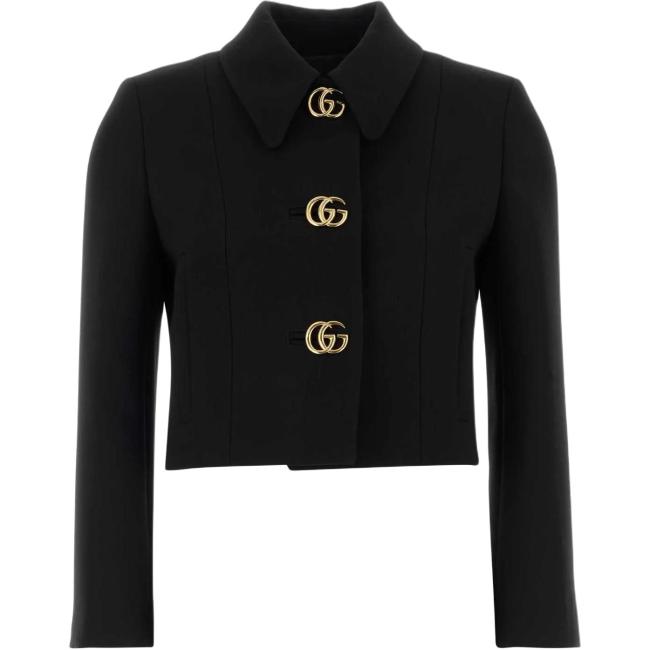 Gucci Double G Button Crêpe Jacket