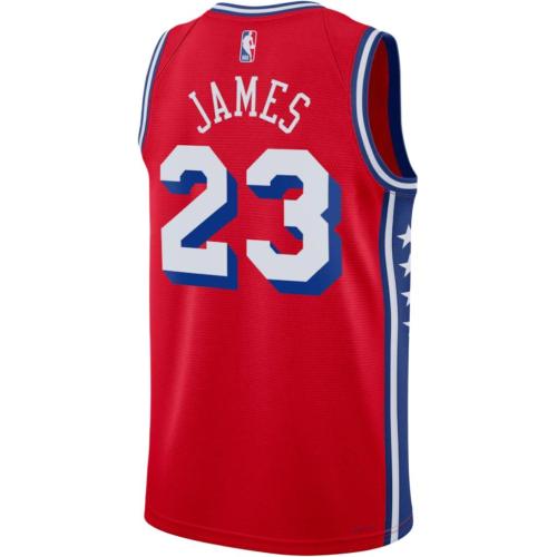 Jordan Philadelphia 76ers Basketball Jerseys Unisex Red V Neck Moderate