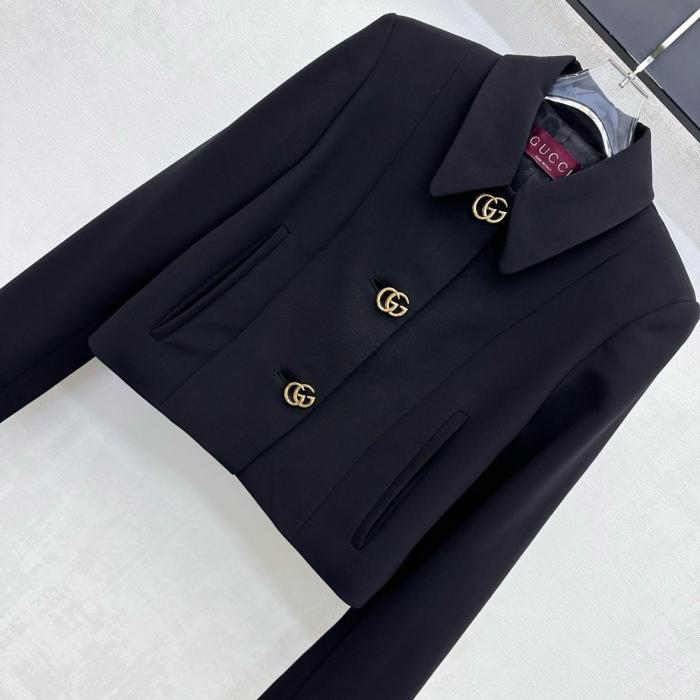 Gucci Double G Button Crêpe Jacket