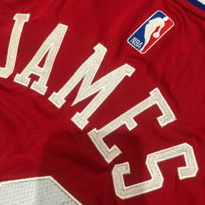 Jordan Philadelphia 76ers Basketball Jerseys Unisex Red V Neck Moderate