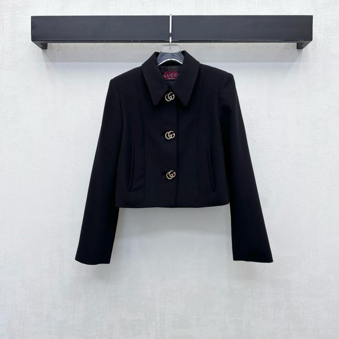 Gucci Double G Button Crêpe Jacket