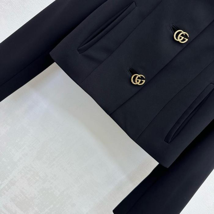 Gucci Double G Button Crêpe Jacket