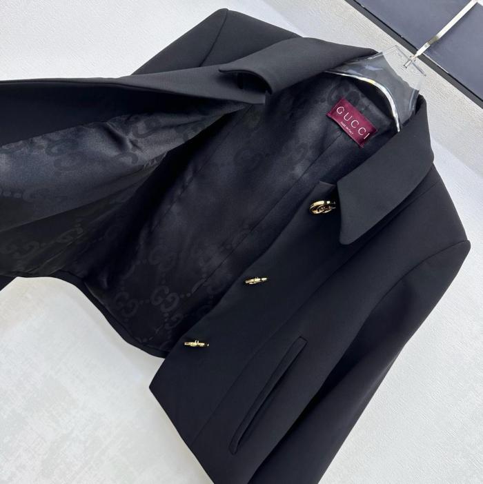 Gucci Double G Button Crêpe Jacket