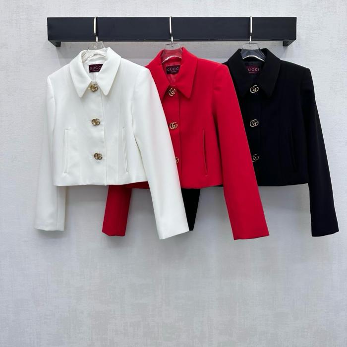 Gucci Double G Button Crêpe Jacket