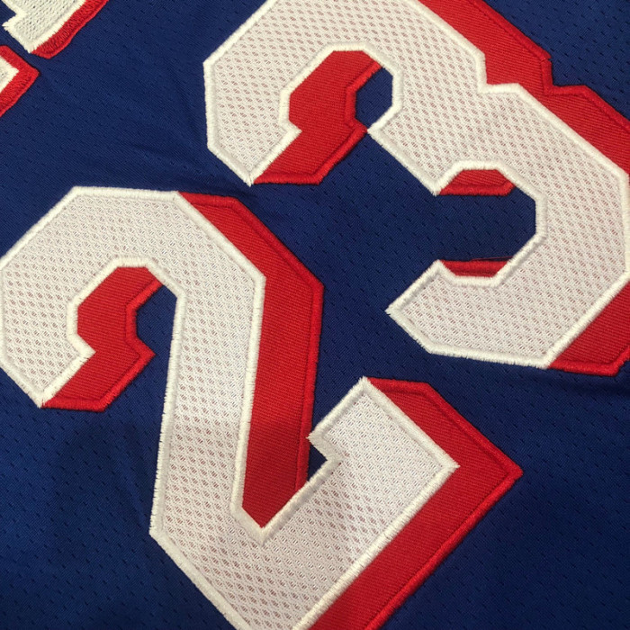 Nike Philadelphia 76ers Basketball Jerseys Unisex Royal Blue V Neck Moderate