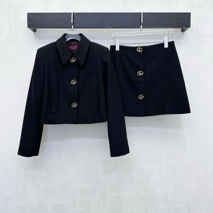 Gucci Double G Button Crêpe Jacket