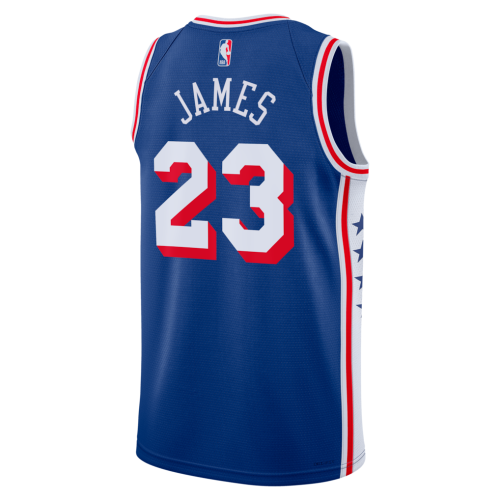 Nike Philadelphia 76ers Basketball Jerseys Unisex Royal Blue V Neck Moderate