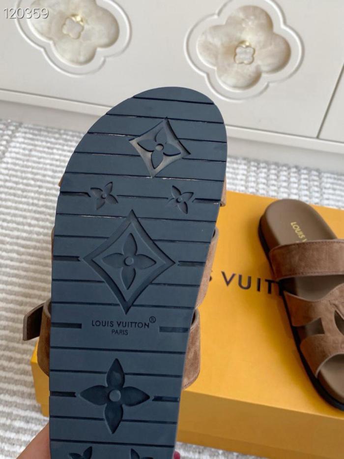 LOUIS VUITTON Isola Slide Slippers Women's Brown