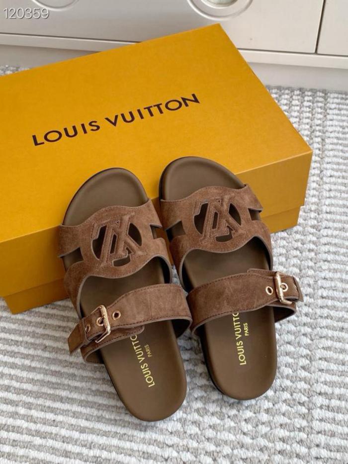 LOUIS VUITTON Isola Slide Slippers Women's Brown