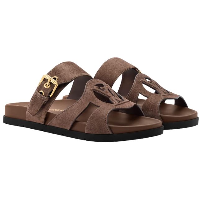 LOUIS VUITTON Isola Slide Slippers Women's Brown