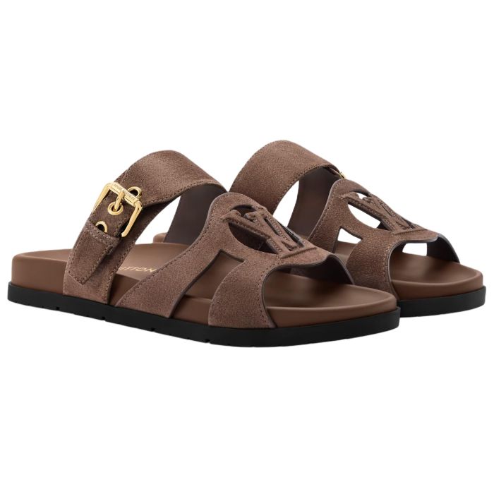 LOUIS VUITTON Isola Slide Slippers Women's Brown