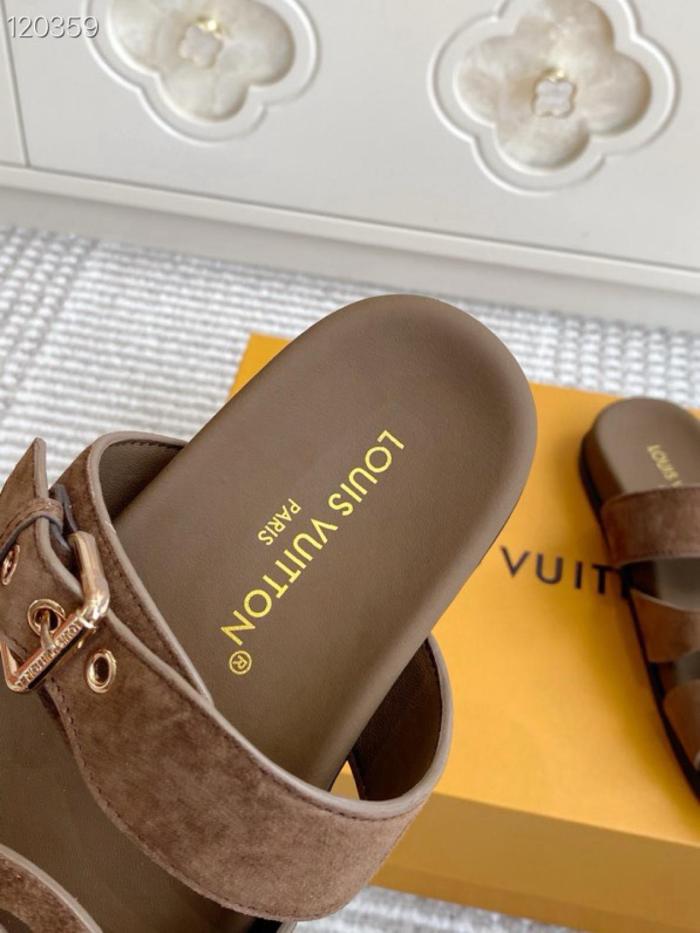 LOUIS VUITTON Isola Slide Slippers Women's Brown