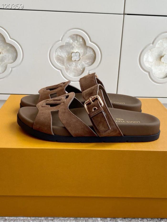LOUIS VUITTON Isola Slide Slippers Women's Brown