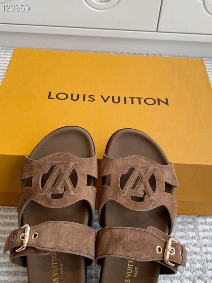 LOUIS VUITTON Isola Slide Slippers Women's Brown