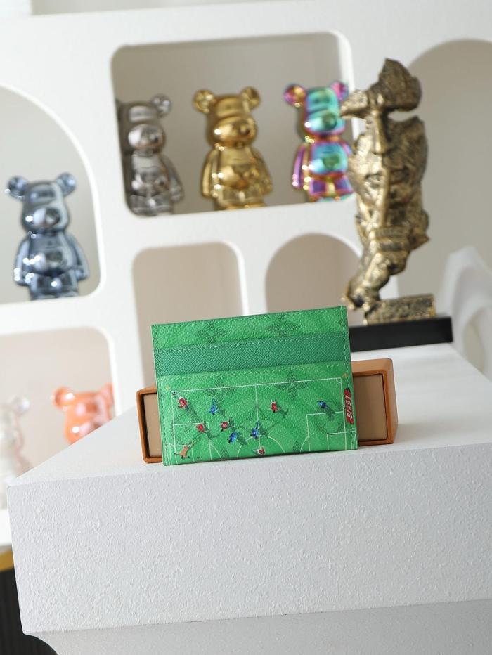 LOUIS VUITTON Coated Canvas Card Holder Men's Green