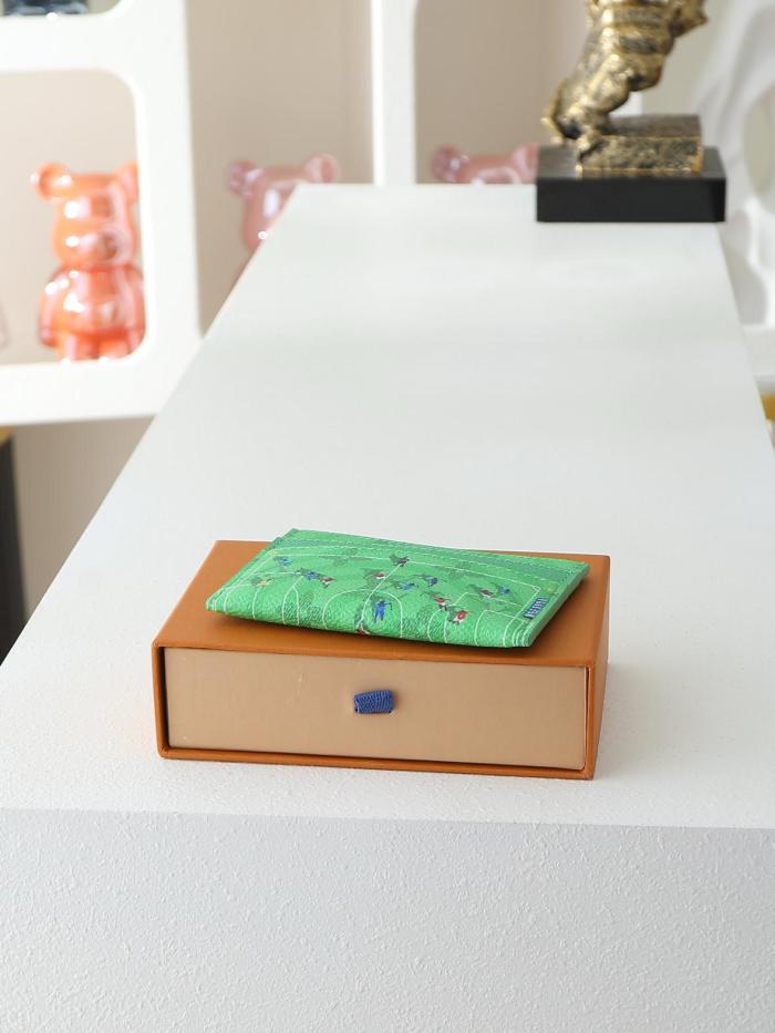 LOUIS VUITTON Coated Canvas Card Holder Men's Green