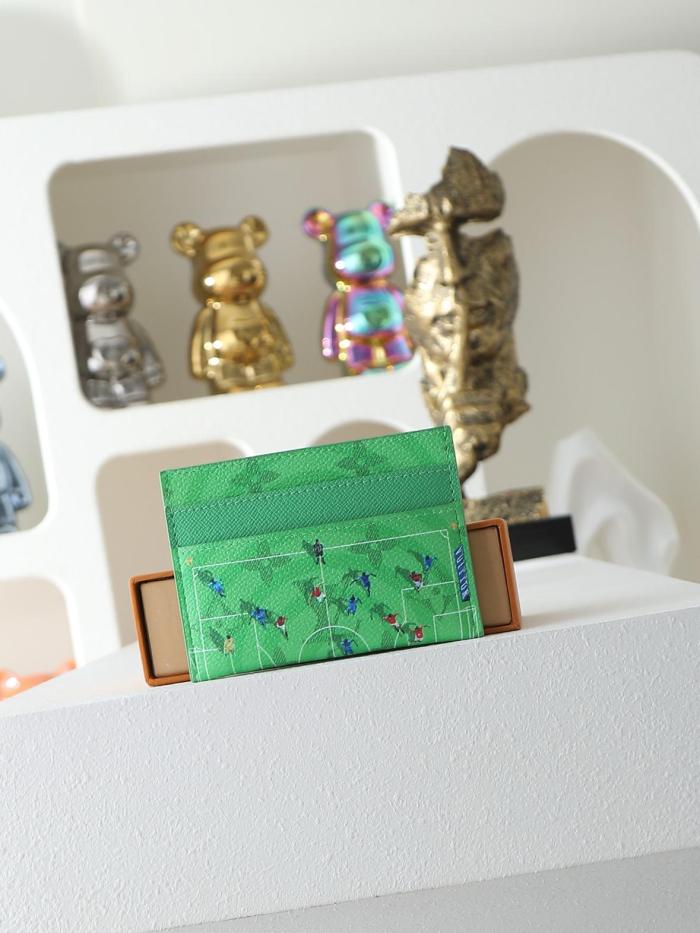 LOUIS VUITTON Coated Canvas Card Holder Men's Green