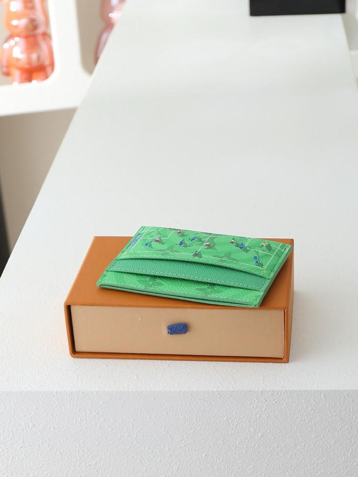 LOUIS VUITTON Coated Canvas Card Holder Men's Green