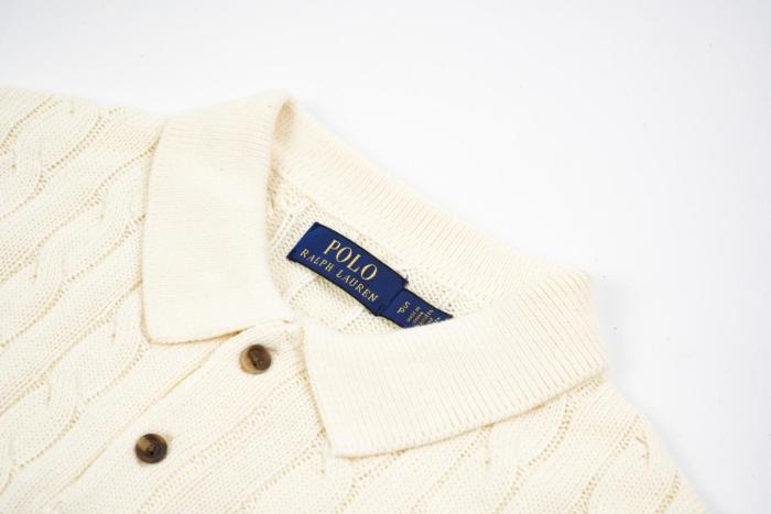 Polo Ralph Lauren Logo Embroidered Knitted Polo Shirt