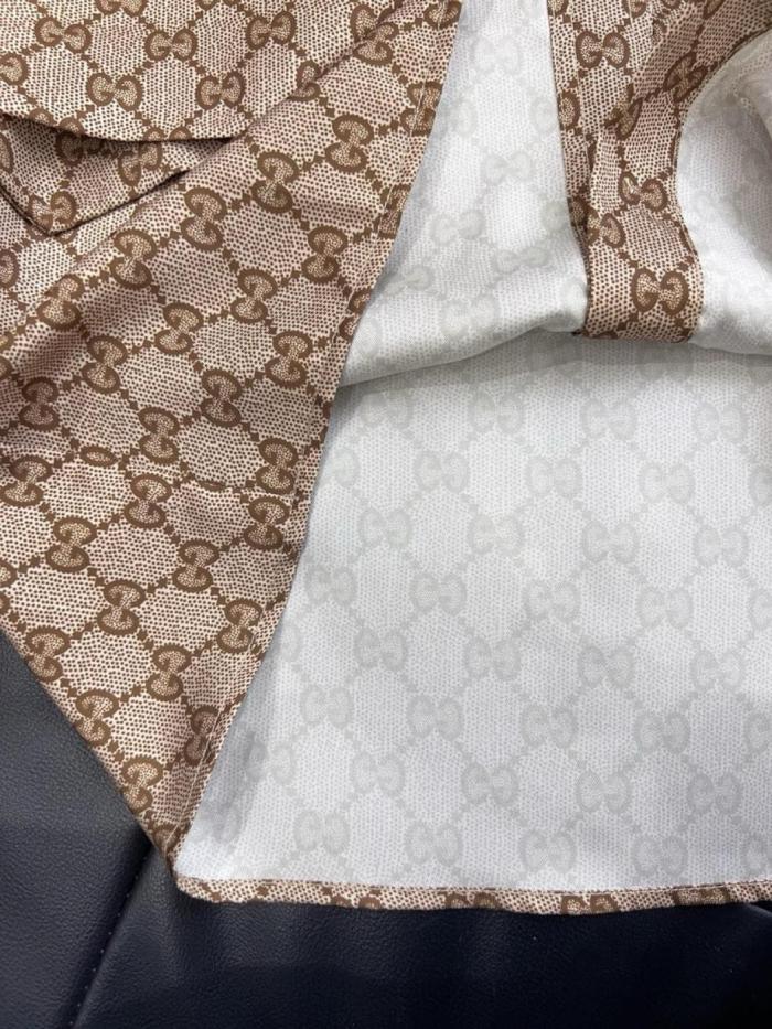 Gucci Printed Long-Sleeve Twill Shirt