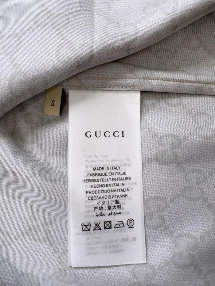 Gucci Printed Long-Sleeve Twill Shirt