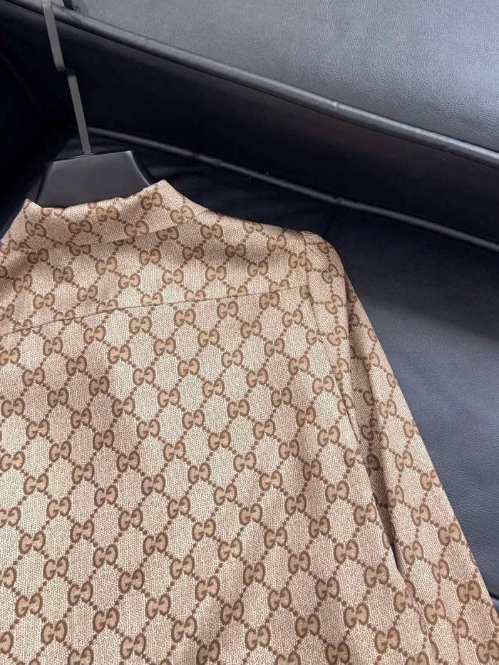 Gucci Printed Long-Sleeve Twill Shirt