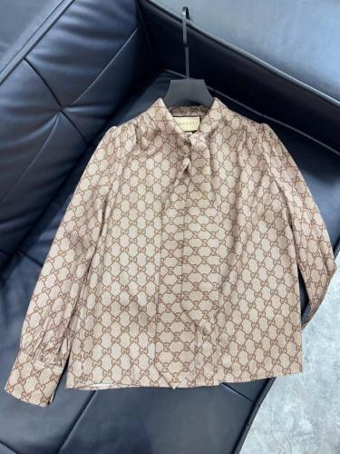 Gucci Printed Long-Sleeve Twill Shirt