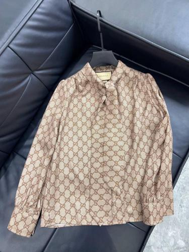 Gucci Printed Long-Sleeve Twill Shirt