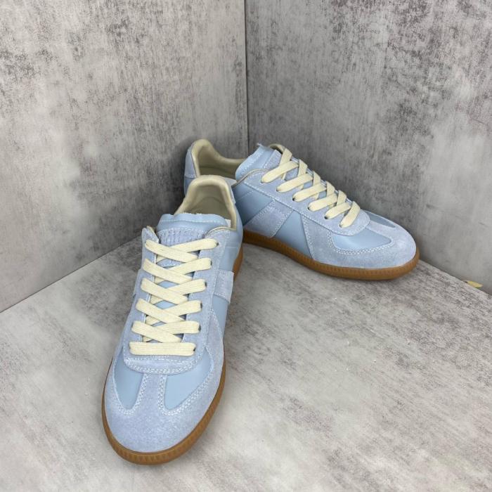 Maison Margiela Replica Leather, Suede Low top Skateboard Shoes Men's Gray