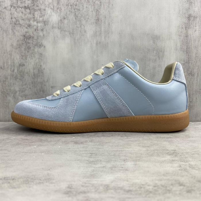 Maison Margiela Replica Leather, Suede Low top Skateboard Shoes Men's Gray