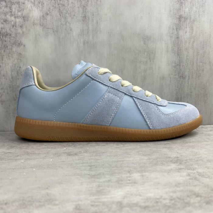 Maison Margiela Replica Leather, Suede Low top Skateboard Shoes Men's Gray