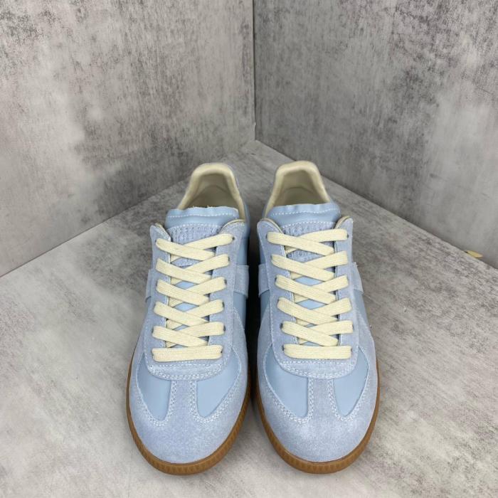 Maison Margiela Replica Leather, Suede Low top Skateboard Shoes Men's Gray