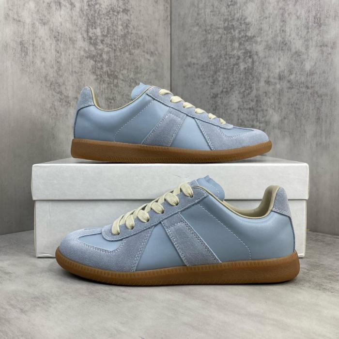 Maison Margiela Replica Leather, Suede Low top Skateboard Shoes Men's Gray