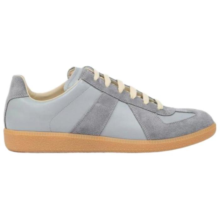 Maison Margiela Replica Leather, Suede Low top Skateboard Shoes Men's Gray