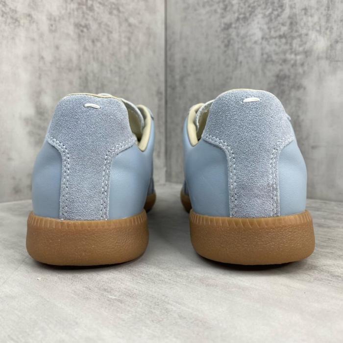 Maison Margiela Replica Leather, Suede Low top Skateboard Shoes Men's Gray