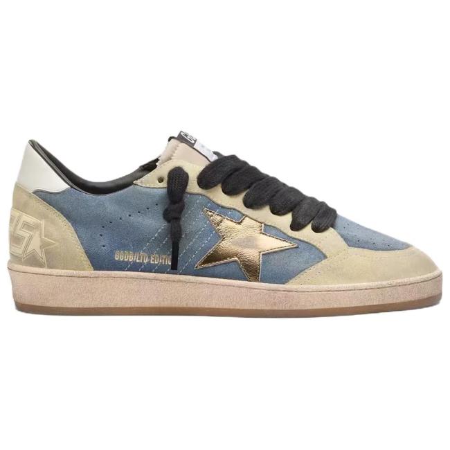 Golden Goose Ball Star Low top Skateboard Shoes Men's Denim Blue