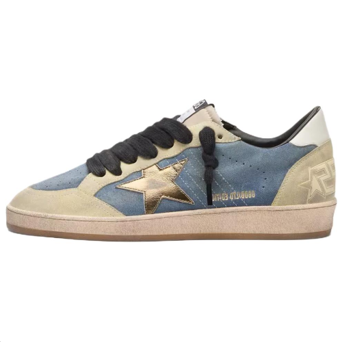 Golden Goose Ball Star Low top Skateboard Shoes Men's Denim Blue