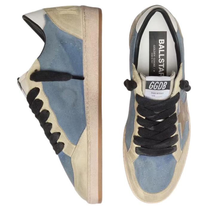 Golden Goose Ball Star Low top Skateboard Shoes Men's Denim Blue