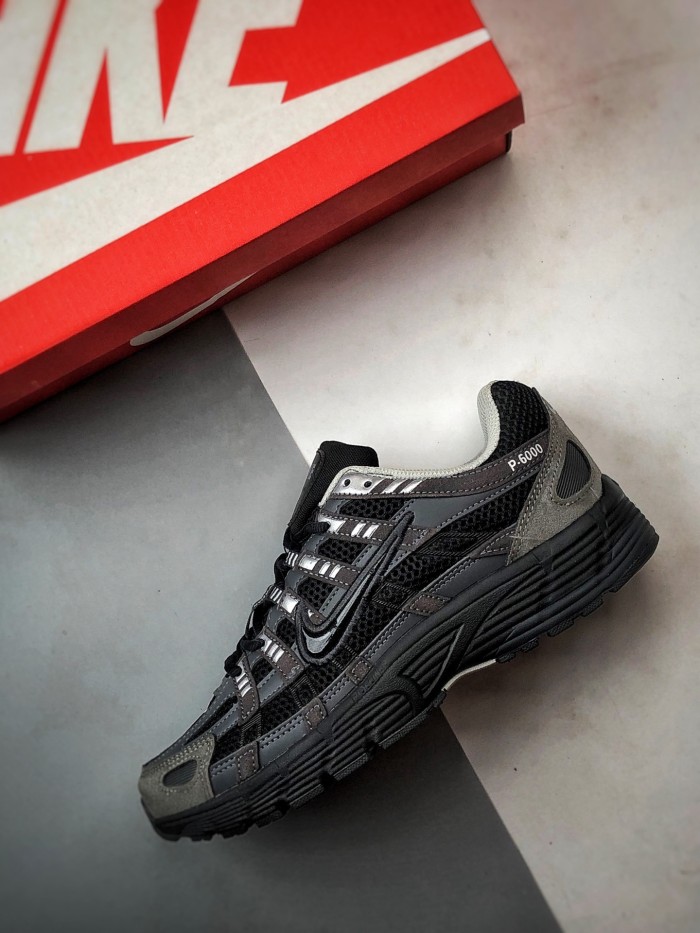 Nike P-6000 Suede Anthracite Metallic Silver