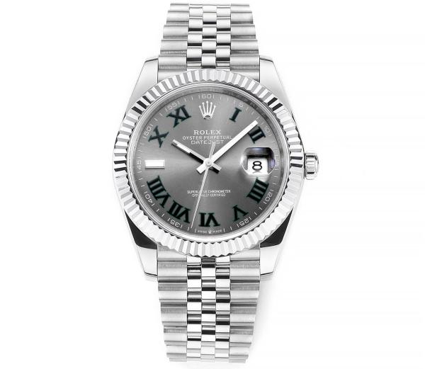 ROLEX Fluted Bezel Two Tone Datejust Collection Automatic Mechanical Movement Women's Watch 36mm Gray Dial