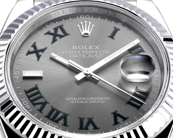 ROLEX Fluted Bezel Two Tone Datejust Collection Automatic Mechanical Movement Women's Watch 36mm Gray Dial