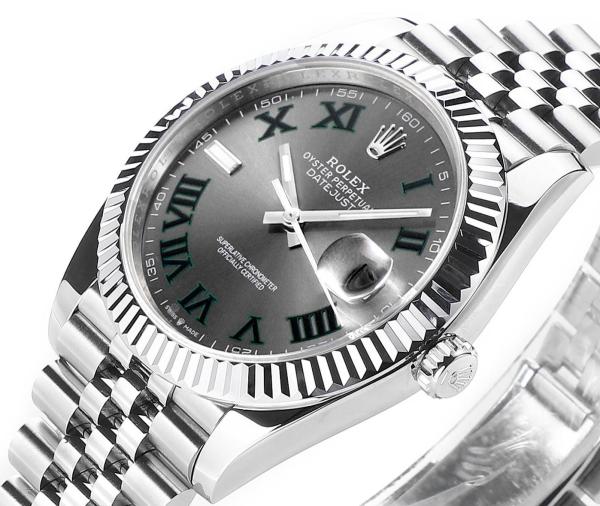 ROLEX Fluted Bezel Two Tone Datejust Collection Automatic Mechanical Movement Women's Watch 36mm Gray Dial