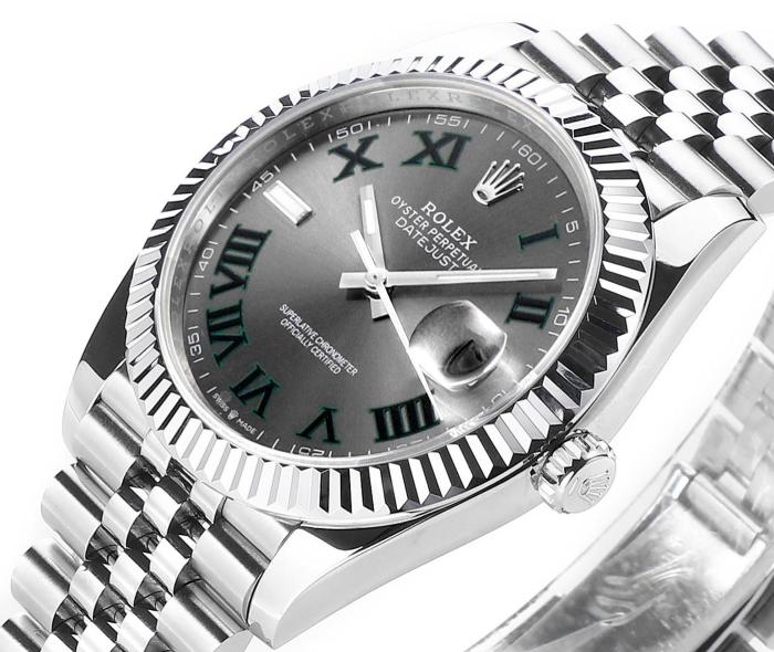 ROLEX Fluted Bezel Two Tone Datejust Collection Automatic Mechanical Movement Women's Watch 36mm Gray Dial