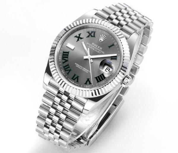 ROLEX Fluted Bezel Two Tone Datejust Collection Automatic Mechanical Movement Women's Watch 36mm Gray Dial