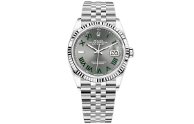ROLEX Fluted Bezel Two Tone Datejust Collection Automatic Mechanical Movement Women's Watch 36mm Gray Dial