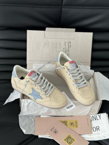 Golden Goose Ball Star Leather Low top Skateboard Shoes Women's Beige