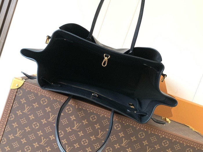 LOUIS VUITTON Vendome Calfskin Handbag Medium Women's Black M26338 L35.5 W17 H28cm